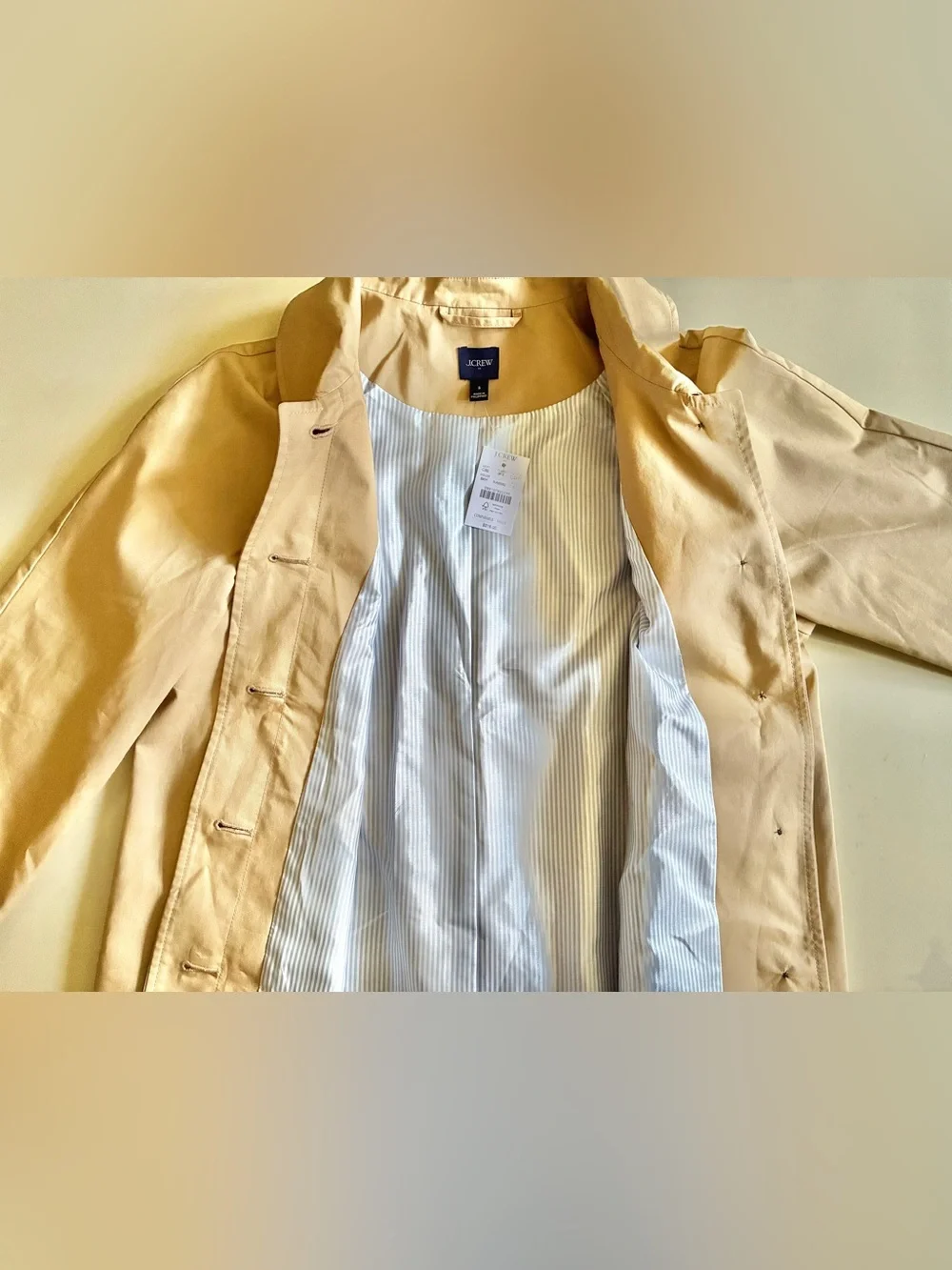 J. Crew Factory. Women's Khaki Button-Front Trench Jacket.S.NWT.